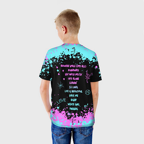Детская футболка LiL PEEP НА СПИНЕ / 3D-принт – фото 4