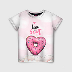 Детская футболка Пончик сердечко