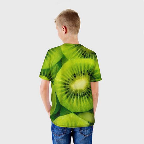 Детская футболка Зеленый киви / 3D-принт – фото 4