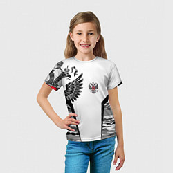 Футболка детская Камуфляж Россия, цвет: 3D-принт — фото 2