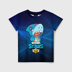 Детская футболка Brawl stars leon shark