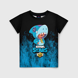 Детская футболка Brawl stars leon shark