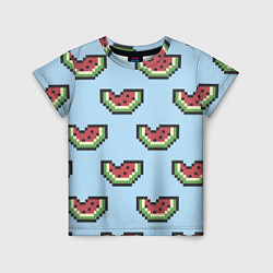 Детская футболка Пиксельный арбуз