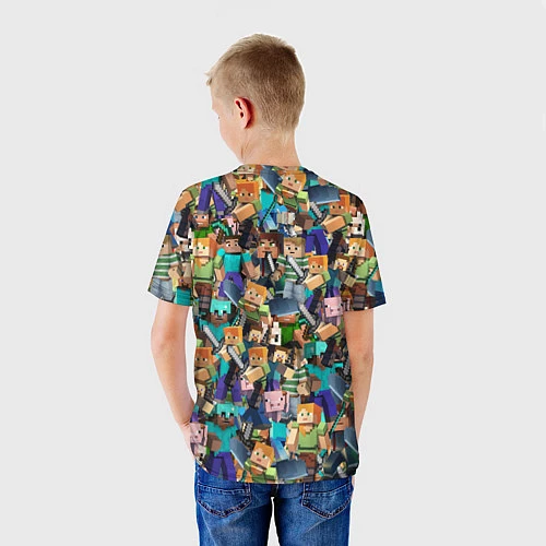 Детская футболка MINECRAFT ПЕРСОНАЖИ / 3D-принт – фото 4