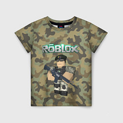 Детская футболка Roblox 23 February Camouflage