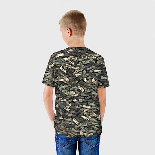 Детская футболка Именной камуфляж Коля / 3D-принт – фото 4