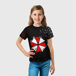 Футболка детская RESIDENT EVIL UMBRELLA, цвет: 3D-принт — фото 2