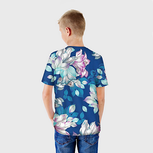 Детская футболка Нежные цветы / 3D-принт – фото 4
