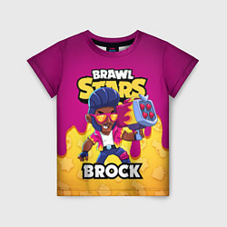 Футболка детская BRAWL STARS BROCK, цвет: 3D-принт