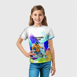 Футболка детская Сноуборд, цвет: 3D-принт — фото 2