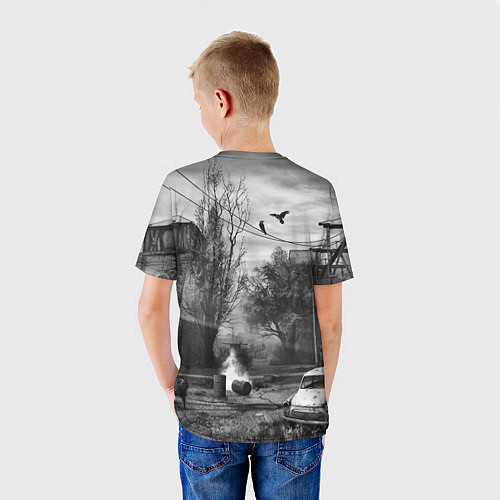 Детская футболка СТАЛКЕР-ЧЕРНОБЫЛЬ / 3D-принт – фото 4
