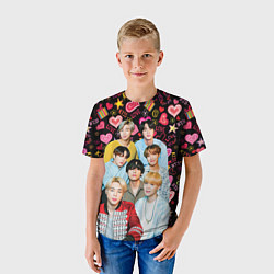 Футболка детская I Love BTS, цвет: 3D-принт — фото 2