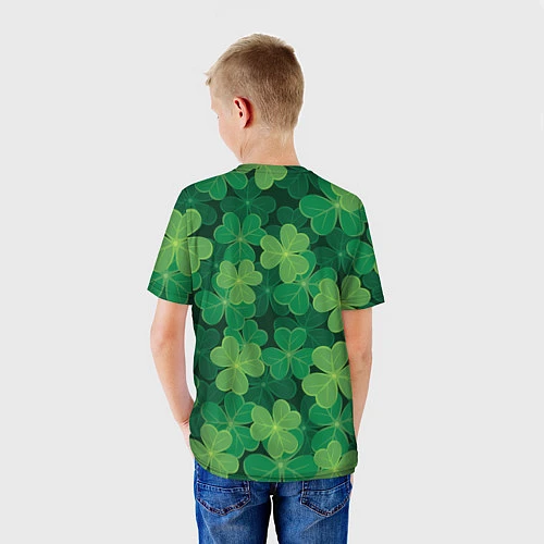Детская футболка Ирландский клевер / 3D-принт – фото 4