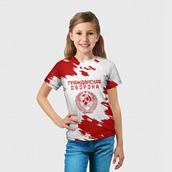 Футболка детская Гражданская оборона, цвет: 3D-принт — фото 2