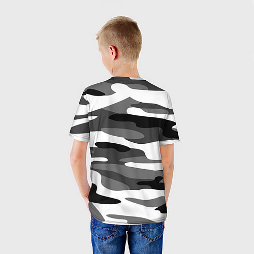 Детская футболка Камуфляж Sabaton без лого / 3D-принт – фото 4
