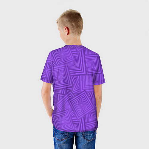 Детская футболка Квадраты в квадратах / 3D-принт – фото 4