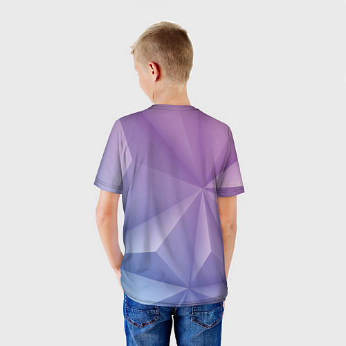 Детская футболка Геометрический градиент / 3D-принт – фото 4