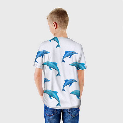 Детская футболка Рай для дельфина / 3D-принт – фото 4