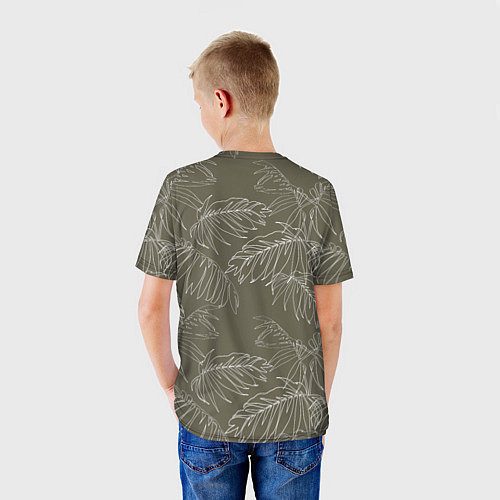 Детская футболка Листья пальмы / 3D-принт – фото 4
