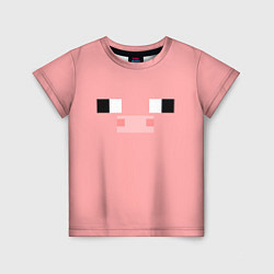 Детская футболка Minecraft Pig