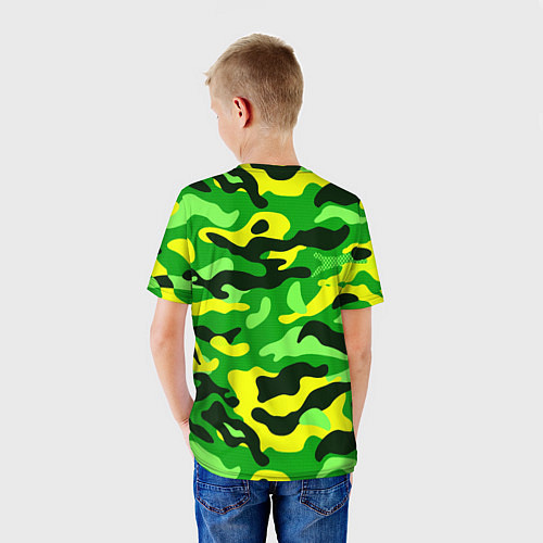 Детская футболка КАМУФЛЯЖ GREEN / 3D-принт – фото 4