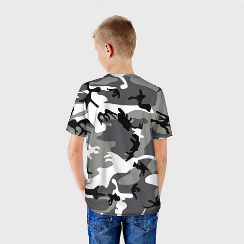 Детская футболка Автомобильные войска камуфляж / 3D-принт – фото 4