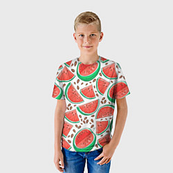 Футболка детская Арбуз, цвет: 3D-принт — фото 2