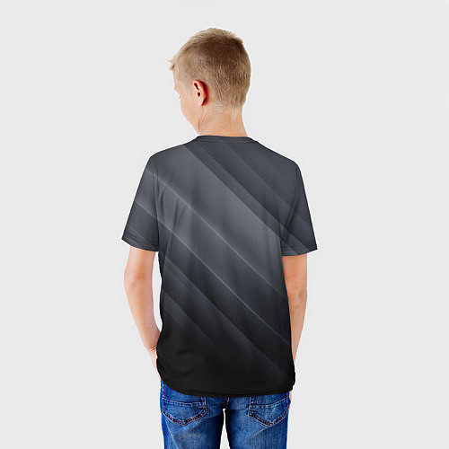 Детская футболка GRAY WAVES / 3D-принт – фото 4
