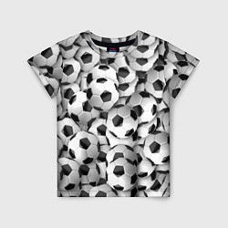 Детская футболка Футбольные мячи много