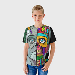 Футболка детская Франкенштейн, цвет: 3D-принт — фото 2