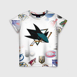 Детская футболка San Jose Sharks NHL teams pattern