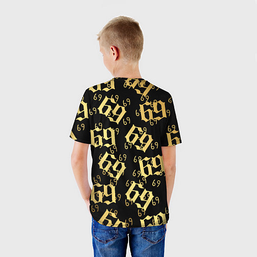 Детская футболка 6ix9ine Gold / 3D-принт – фото 4