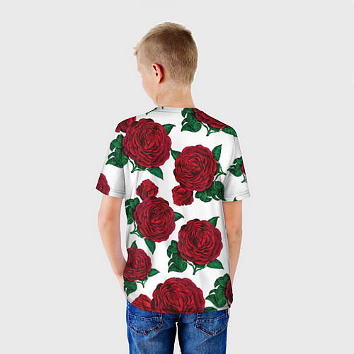 Детская футболка Винтажные розы / 3D-принт – фото 4