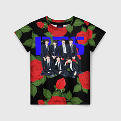 Детская футболка BTS Roses Black