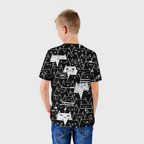 Детская футболка КОТЫ BLACK / 3D-принт – фото 4