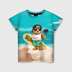 Детская футболка Медвежонок серфер