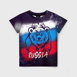 Футболка детская Russia Bear, цвет: 3D-принт