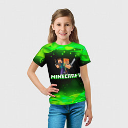 Футболка детская Minecraft 1, цвет: 3D-принт — фото 2