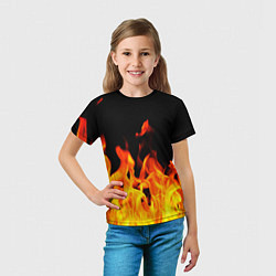 Футболка детская ОГНЕННЫЙ, цвет: 3D-принт — фото 2