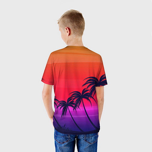 Детская футболка Очеровательный закат / 3D-принт – фото 4