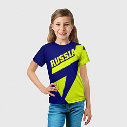 Футболка детская Russia, цвет: 3D-принт — фото 2
