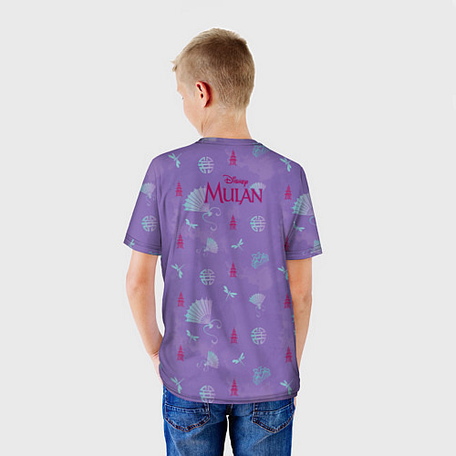 Детская футболка Mulan Сhina Pattern / 3D-принт – фото 4