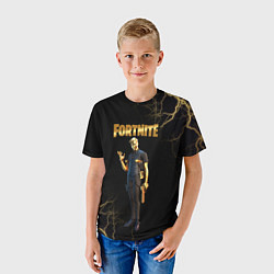 Футболка детская Gold Midas Fortnite 2, цвет: 3D-принт — фото 2