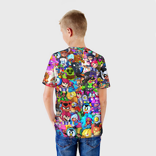Детская футболка BRAWL STARS ВСЕ ПЕРСОНАЖИ / 3D-принт – фото 4
