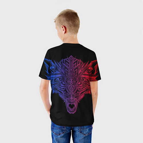 Детская футболка Wolf art / 3D-принт – фото 4