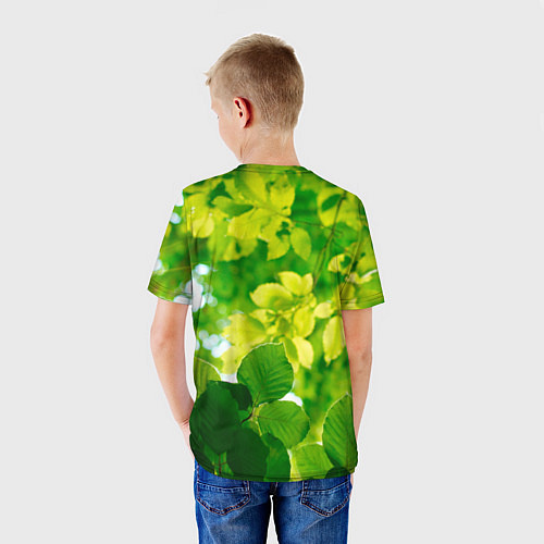 Детская футболка Листья / 3D-принт – фото 4