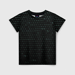 Детская футболка Текстура геометрия ромбы черны
