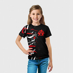 Футболка детская Анархия, цвет: 3D-принт — фото 2