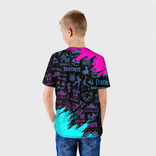 Детская футболка FORTNITE x MARSHMELLO / 3D-принт – фото 4