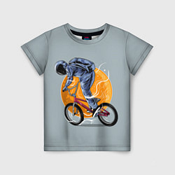 Футболка детская Космический велосипедист Z, цвет: 3D-принт